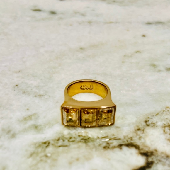 Atelier Swarovski Gold Fluid Ring - Picture 2 of 5